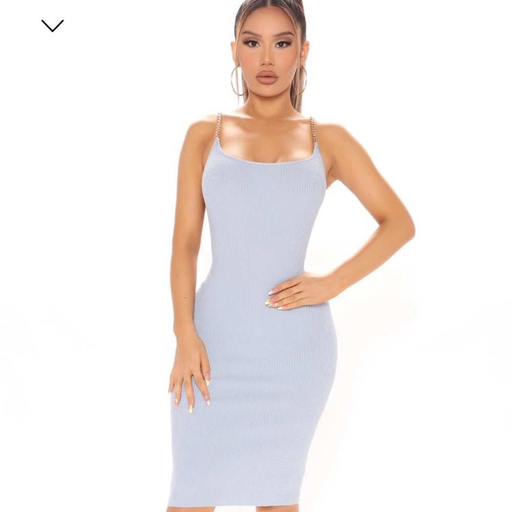 Fashion Nova Chained Up Sweater Midi Dress
